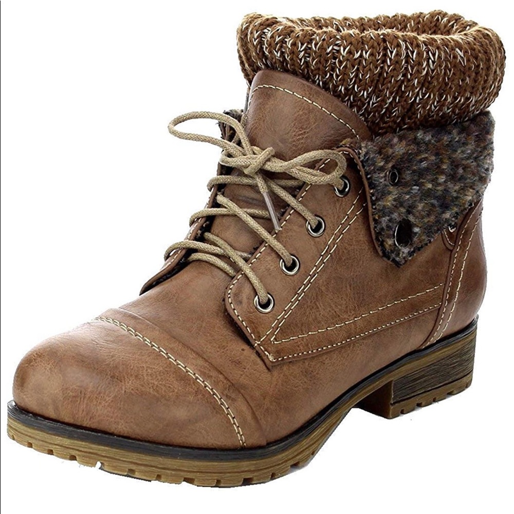 Refresh Combat Lace up Ankle Bootie